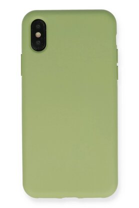 CepteToptan iPhone XS Max Kılıf Nano içi Kadife Silikon - Yeşil - DROPX4601-8032