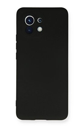 CepteToptan Xiaomi Mi 11 Kılıf Nano içi Kadife Silikon - Siyah - DROPX8192-7057