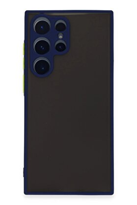 CepteToptan Samsung Galaxy S22 Ultra Kılıf Montreal Silikon Kapak - Lacivert - DROPX5452-9797