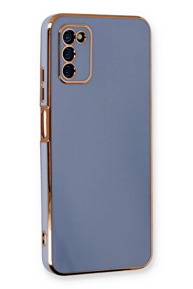 CepteToptan Samsung Galaxy A03S Kılıf Volet Silikon - Mavi - DROPX9949-2759