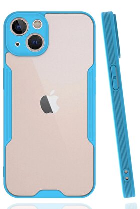 CepteToptan iPhone 14 Kılıf Platin Silikon - Mavi - DROPX4722-3410