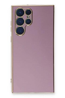 CepteToptan Samsung Galaxy S22 Ultra Kılıf Volet Silikon - Mor - DROPX2191-2383