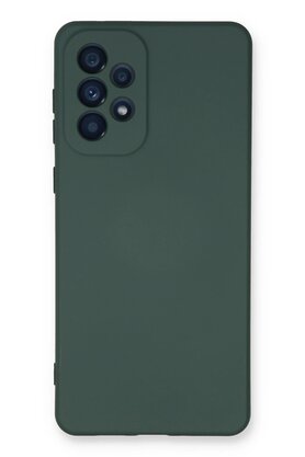 CepteToptan Samsung Galaxy A53 5G Kılıf Nano içi Kadife Silikon - Koyu Yeşil - DROPX4669-5434