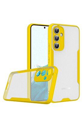 CepteToptan Samsung Galaxy A24 4G Kılıf Platin Silikon - Sarı - DROPX6456-1836