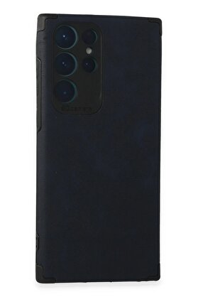 CepteToptan Samsung Galaxy S22 Ultra Kılıf Loop Deri Silikon - Lacivert - DROPX5637-8833