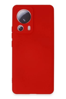 CepteToptan Xiaomi Mi 13 Lite Kılıf Nano içi Kadife Silikon - Kırmızı - DROPX1681-1735