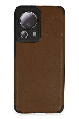 CepteToptan Xiaomi Mi 13 Lite Kılıf Loop Deri Silikon - Kahverengi - DROPX7210-6829