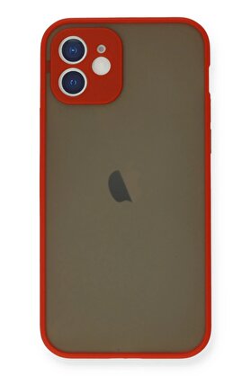 CepteToptan iPhone 12 Mini Kılıf Montreal Silikon Kapak - Kırmızı - DROPX7022-4235