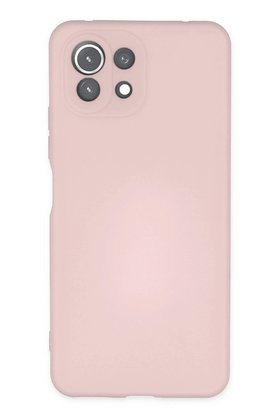 CepteToptan Xiaomi Mİ 11 Lite Kılıf Nano içi Kadife Silikon - Pudra - DROPX3160-3165