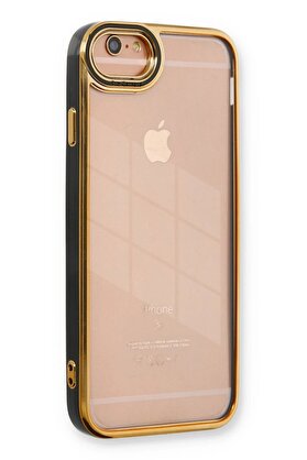 CepteToptan iPhone 6 Kılıf Liva Lens Silikon - Siyah - DROPX2734-9512