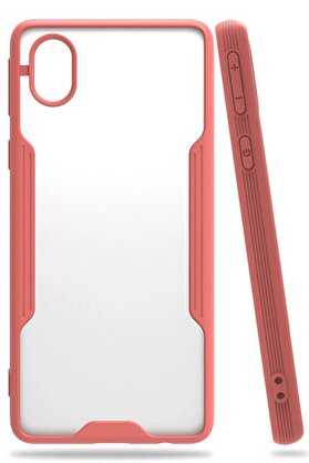 CepteToptan Samsung Galaxy A01 Core Kılıf Platin Silikon - Pembe - DROPX8717-1792