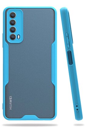 CepteToptan Huawei P Smart 2021 Kılıf Platin Silikon - Mavi - DROPX1420-5115