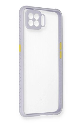 CepteToptan Oppo A73 Kılıf Miami Şeffaf Silikon - Lila - DROPX9979-1789