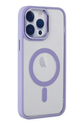 CepteToptan iPhone 14 Pro Max Kılıf Room Magneticsafe Silikon - Lila - DROPX4356-1662