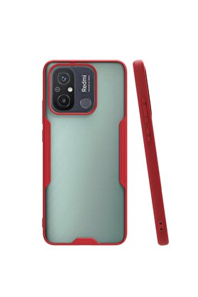 CepteToptan Xiaomi Redmi 12C Kılıf Platin Silikon - Kırmızı - DROPX1673-7782