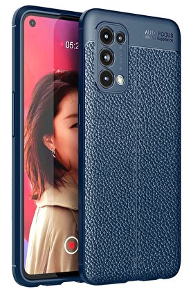 CepteToptan Oppo Reno 5 Kılıf Auto Focus Kapak - Lacivert - DROPX7830-8906