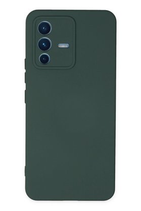 CepteToptan Vivo V23 5G Kılıf Nano içi Kadife Silikon - Koyu Yeşil - DROPX4352-1472