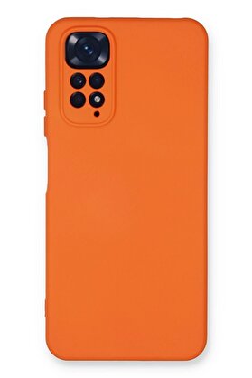 CepteToptan Xiaomi Redmi Note 11 Kılıf Nano içi Kadife Silikon - Turuncu - DROPX3072-1442
