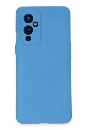CepteToptan One Plus 9 Kılıf Nano içi Kadife Silikon - Mavi - DROPX3870-3407