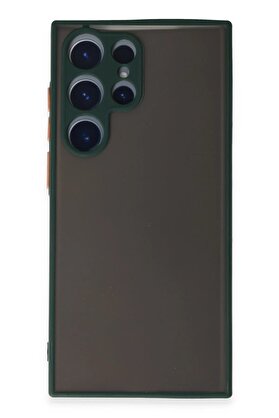 CepteToptan Samsung Galaxy S22 Ultra Kılıf Montreal Silikon Kapak - Yeşil - DROPX5661-1084