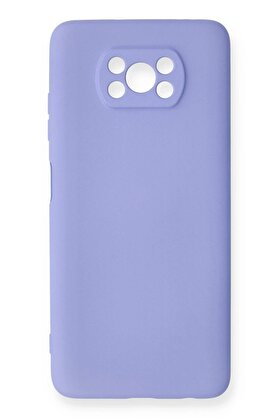CepteToptan Xiaomi Pocophone X3 Kılıf Nano içi Kadife Silikon - Lila - DROPX3723-2833