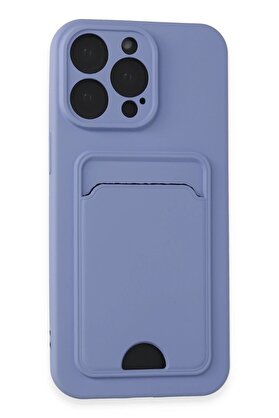 CepteToptan iPhone 14 Pro Max Kılıf Kelvin Kartvizitli Silikon - Lila - DROPX9143-3246