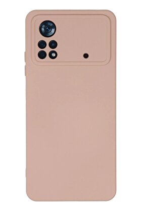 CepteToptan Xiaomi Poco X4 Pro 5G Kılıf Nano içi Kadife Silikon - Pudra - DROPX7859-7602