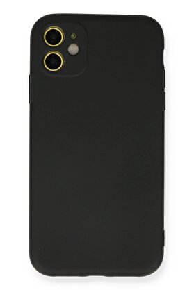 CepteToptan iPhone 11 Kılıf Nano içi Kadife Silikon - Siyah - DROPX5137-9566