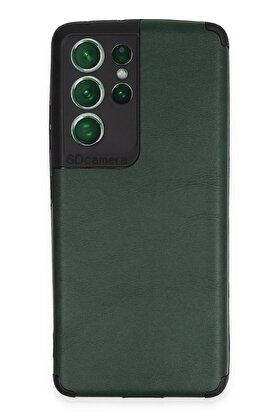 CepteToptan Samsung Galaxy S21 Ultra Kılıf Loop Deri Silikon - Yeşil - DROPX5939-4854