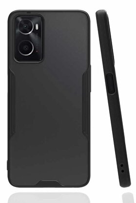 CepteToptan Oppo A96 Kılıf Platin Silikon - Siyah - DROPX9231-3846
