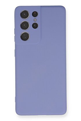 CepteToptan Samsung Galaxy S21 Ultra Kılıf Nano içi Kadife Silikon - Lila - DROPX4562-9182