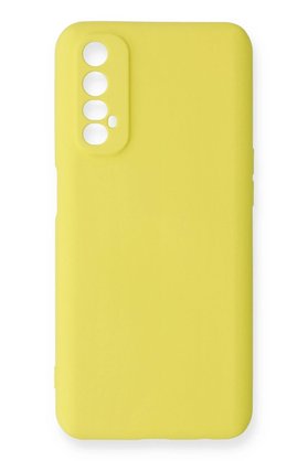 CepteToptan Realme 7 Kılıf Nano içi Kadife Silikon - Sarı - DROPX6227-7405