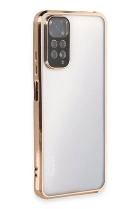 CepteToptan Xiaomi Redmi Note 11 Kılıf Lensli Silikon - Gold - DROPX1834-5056