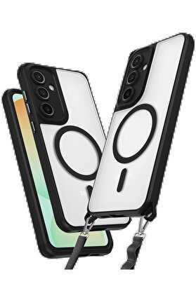 CepteToptan Samsung Galaxy S23 FE Kılıf Enka Magsafe Silikon Kılıf - Siyah - DROPX7473-5408
