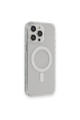 CepteToptan iPhone 14 Pro Max Kılıf Matte Şeffaf Magneticsafe - Şeffaf - DROPX6880-6936