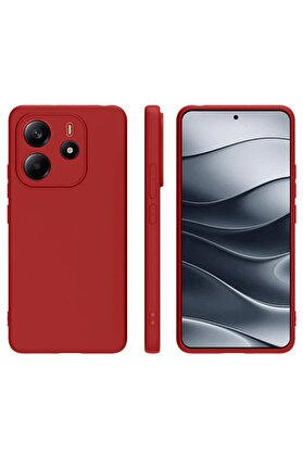 CepteToptan Xiaomi Redmi Note 14 4G Kılıf First Silikon - Kırmızı - DROPX6702-9909
