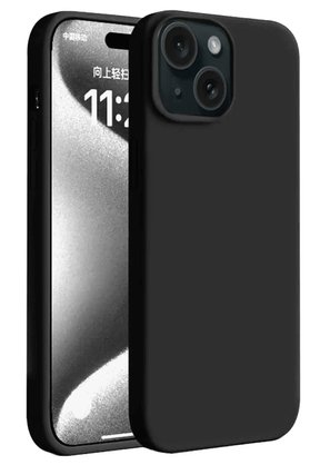 CepteToptan iPhone 15 Plus Kılıf First Silikon - Siyah - DROPX7654-3239