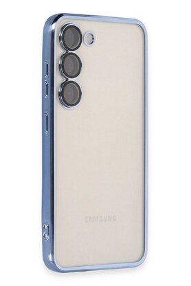 CepteToptan Samsung Galaxy S23 Plus Kılıf Lensli Silikon - Açık Mavi - DROPX6358-6097