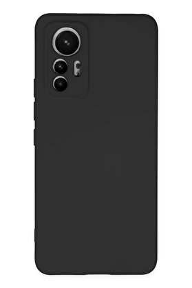 CepteToptan Xiaomi Mi 12 Lite Kılıf Nano içi Kadife Silikon - Siyah - DROPX8401-5117