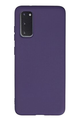 CepteToptan Samsung Galaxy S20 Kılıf Nano içi Kadife Silikon - Mor - DROPX5811-7294