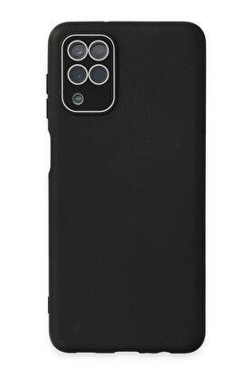 CepteToptan Samsung Galaxy A22 Kılıf Lansman Glass Kapak - Siyah - DROPX4062-5981