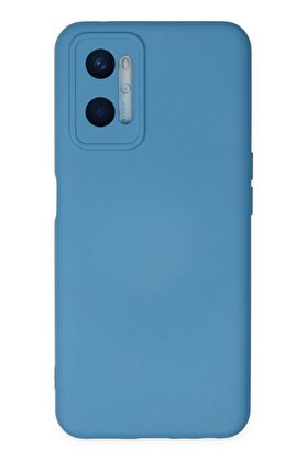 CepteToptan Oppo A96 Kılıf Nano içi Kadife Silikon - Mavi - DROPX6297-8553