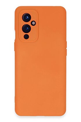 CepteToptan One Plus 9 Kılıf Nano içi Kadife Silikon - Turuncu - DROPX2093-7344