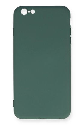 CepteToptan iPhone 6 Plus Kılıf Nano içi Kadife Silikon - Koyu Yeşil - DROPX9857-7651