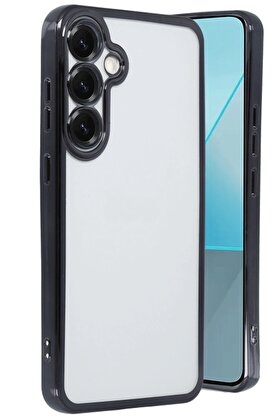 CepteToptan Samsung Galaxy S25 Plus Kılıf Lensli Silikon - Siyah - DROPX5276-1204