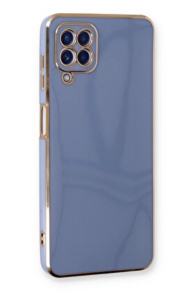 CepteToptan Samsung Galaxy A22 Kılıf Volet Silikon - Mavi - DROPX6596-9804