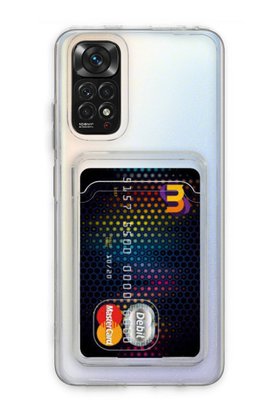 CepteToptan Xiaomi Redmi Note 11 Pro Kılıf Kart Şeffaf Silikon - Şeffaf - DROPX8646-5058