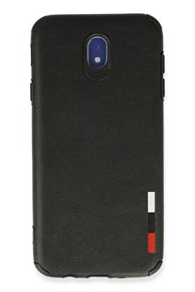 CepteToptan Samsung Galaxy J7 Pro / J730 Kılıf Loop Deri Silikon - Siyah - DROPX6043-6089