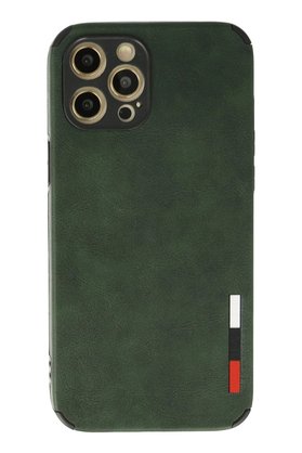 CepteToptan iPhone 12 Pro Max Kılıf Loop Deri Silikon - Yeşil - DROPX6226-9089