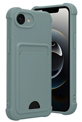 CepteToptan Apple iPhone 16E Kelvin Kartvizitli Silikon - Açık Yeşil - DROPX7208-4933